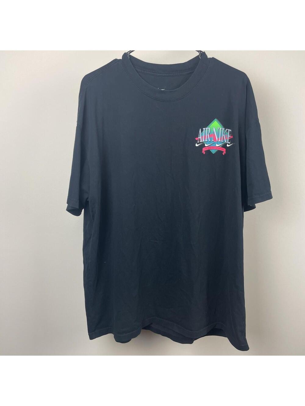 Air Nike Black 2-Sided Graphic Short Sleeve T-Shirt by The Nike Tee Size XL